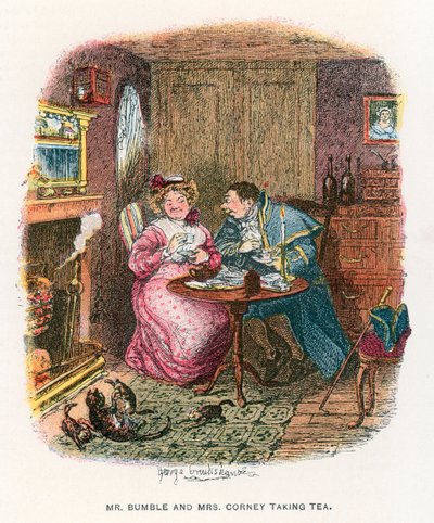 オリバーツイストのイラスト 作： George Cruikshank